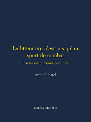 cover image of La littérature n'est pas qu'un sport de combat